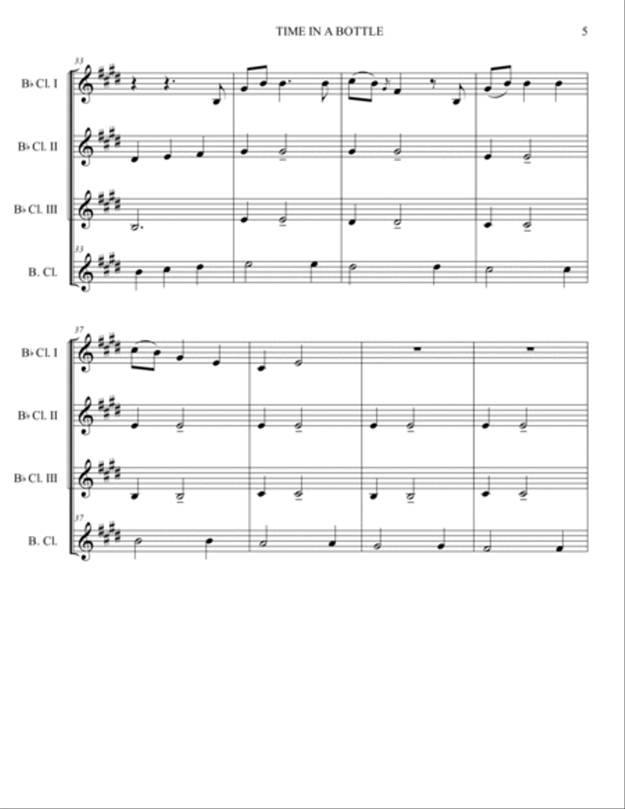 Time In A Bottle Time In A Bottle Woodwind Ensemble scores gallery preview page 5