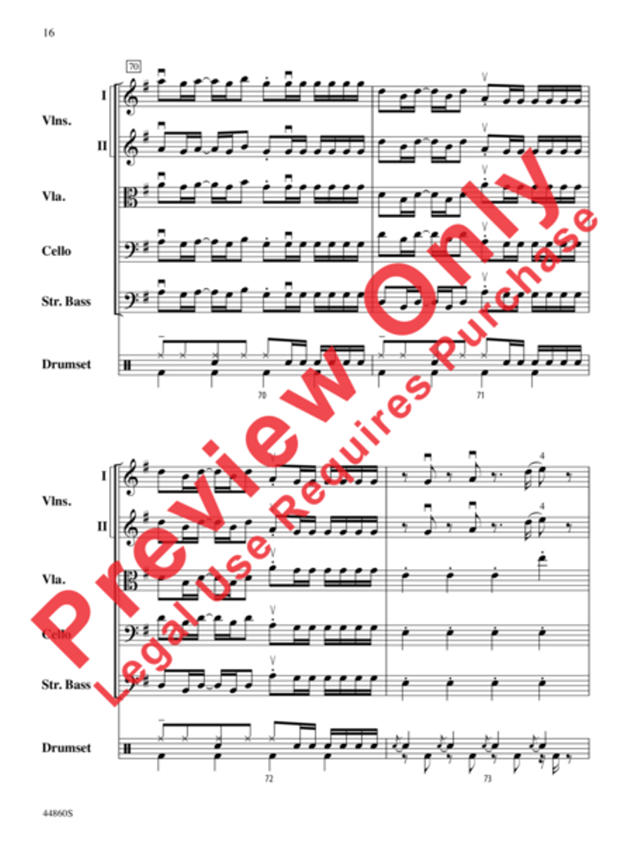 Uptown Funk String Orchestra scores gallery preview page 17