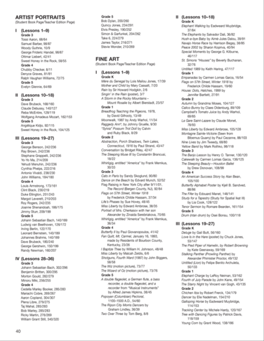 Music Expressions Grade 4 Curriculum Guides scores gallery preview page 41
