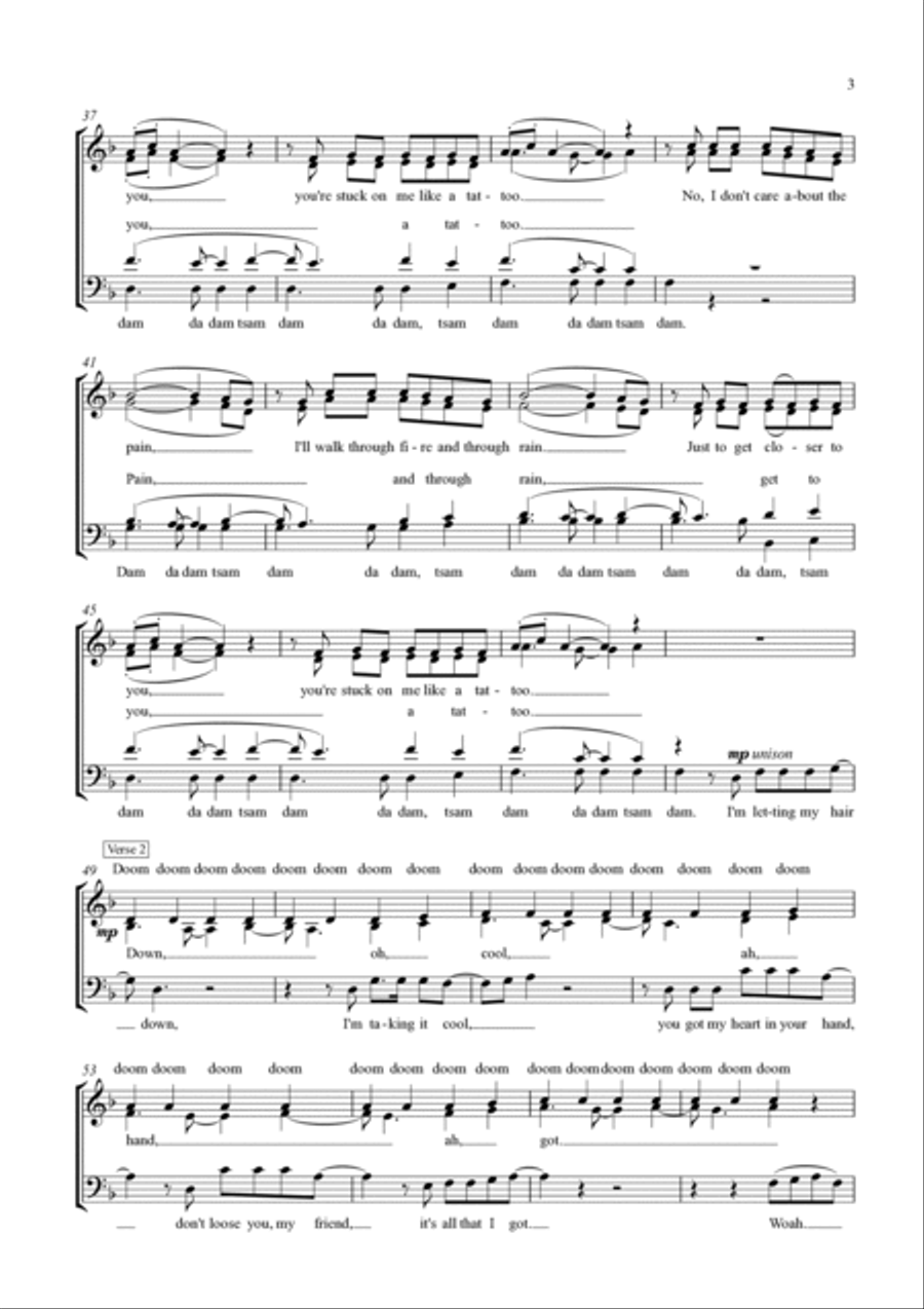 Tattoo 4-Part scores gallery preview page 3