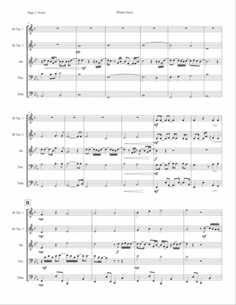 Winter Snow Winter Snow Horn scores gallery preview page 2