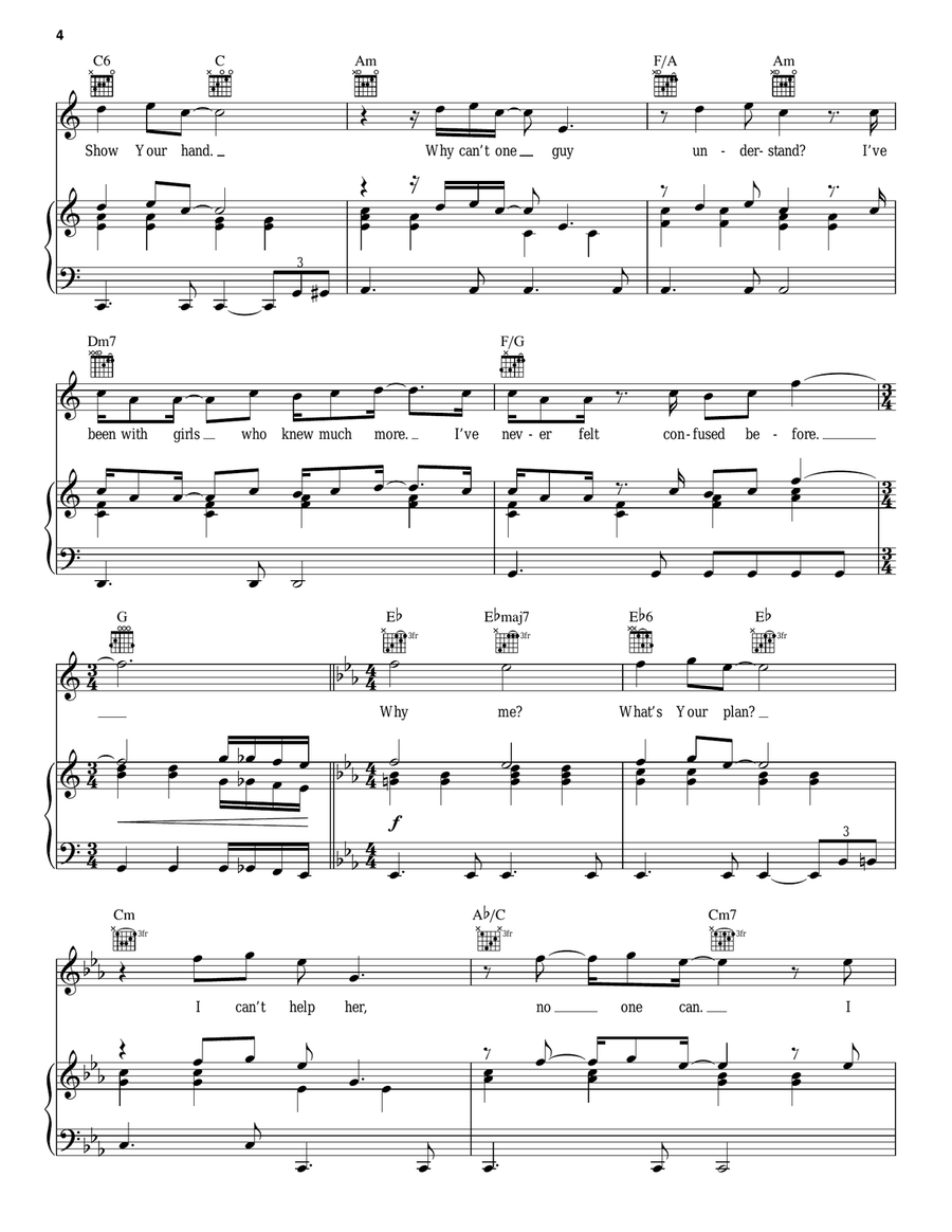 Why God Why? Piano, Vocal, Guitar scores gallery preview page 4