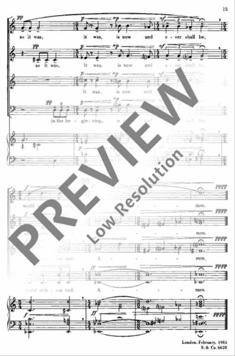 Magnificat and Nunc Dimittis Mixed Choir scores gallery preview page 18