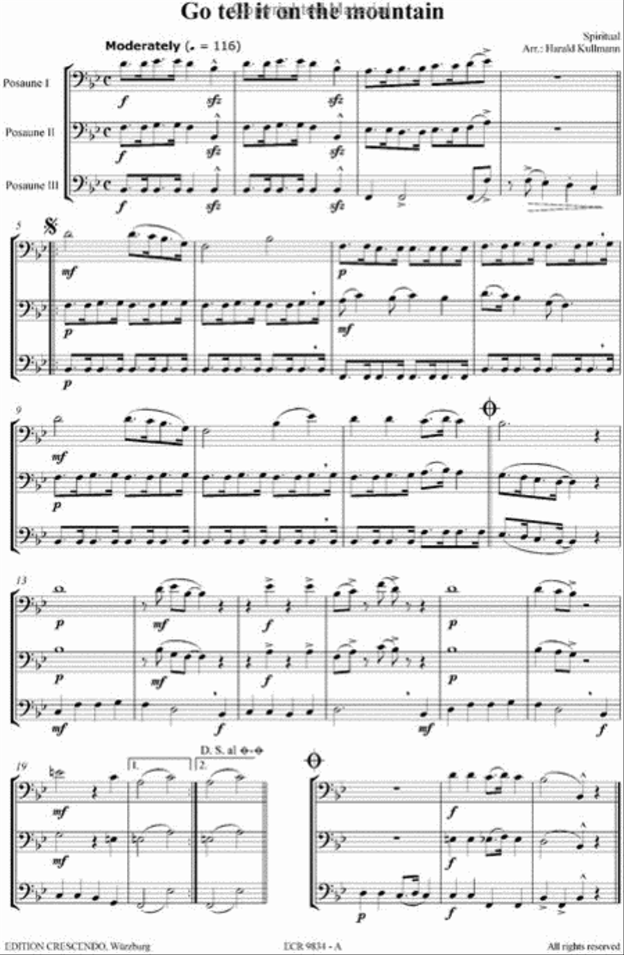 Gospels & Spirituals - 3 Trumpet Trumpet Trio scores gallery preview page 2