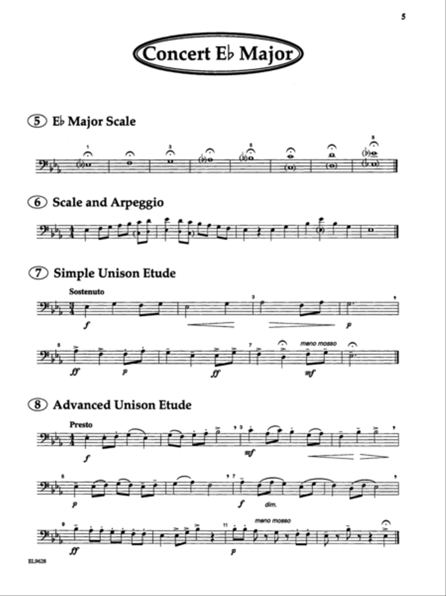 Directional Warm-Ups for Band (concert band method book - Part Book Set G: Trombone 1, Trombone 2 Concert Band scores gallery preview page 5