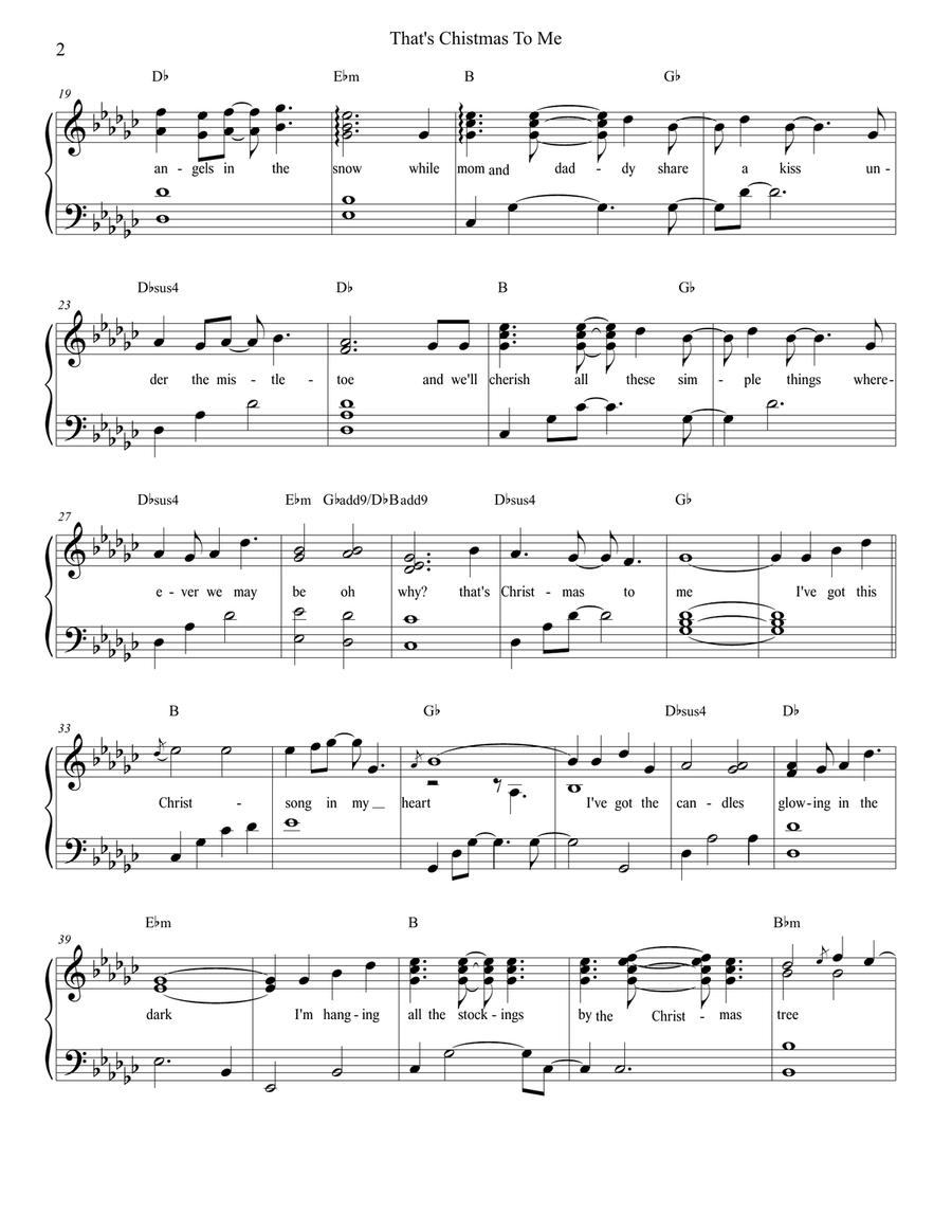 That's Christmas to Me Piano, Vocal scores gallery preview page 2