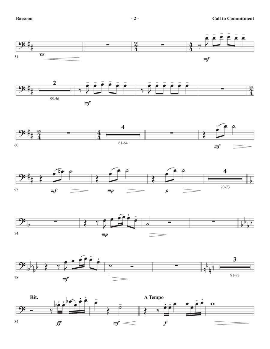 Call To Commitment - Bassoon Choir scores gallery preview page 2