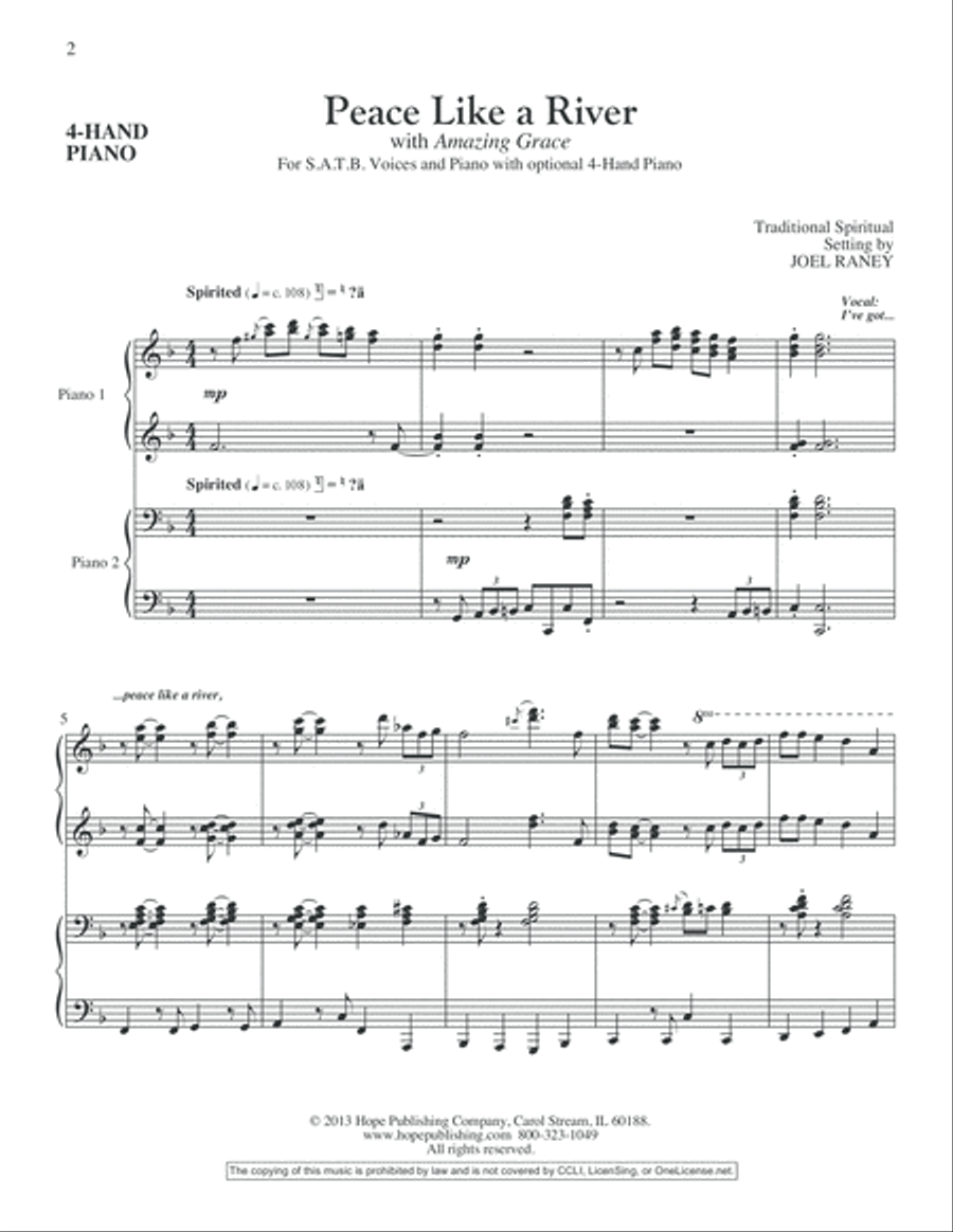 Peace Like a River Choir scores gallery preview page 2