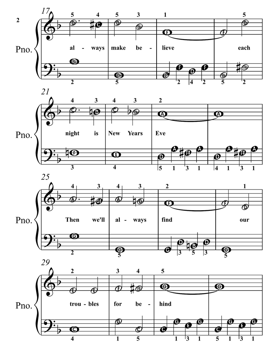 Happy New Year Darling Happy New Year Darling Piano Method scores gallery preview page 2