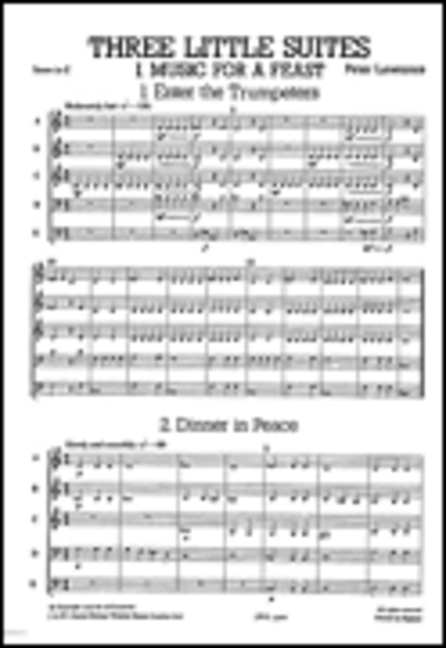 Junior Just Brass 02- Peter Lawrance: Three Little Suites Brass Quintet scores gallery preview page 1