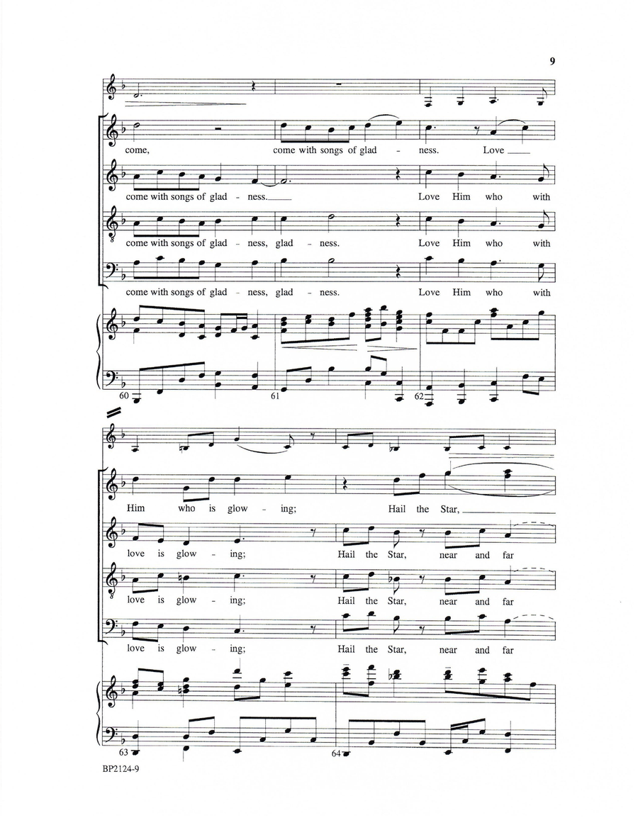 All My Heart This Night Rejoices 4-Part scores gallery preview page 9