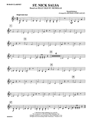 St. Nick Salsa: B-flat Bass Clarinet