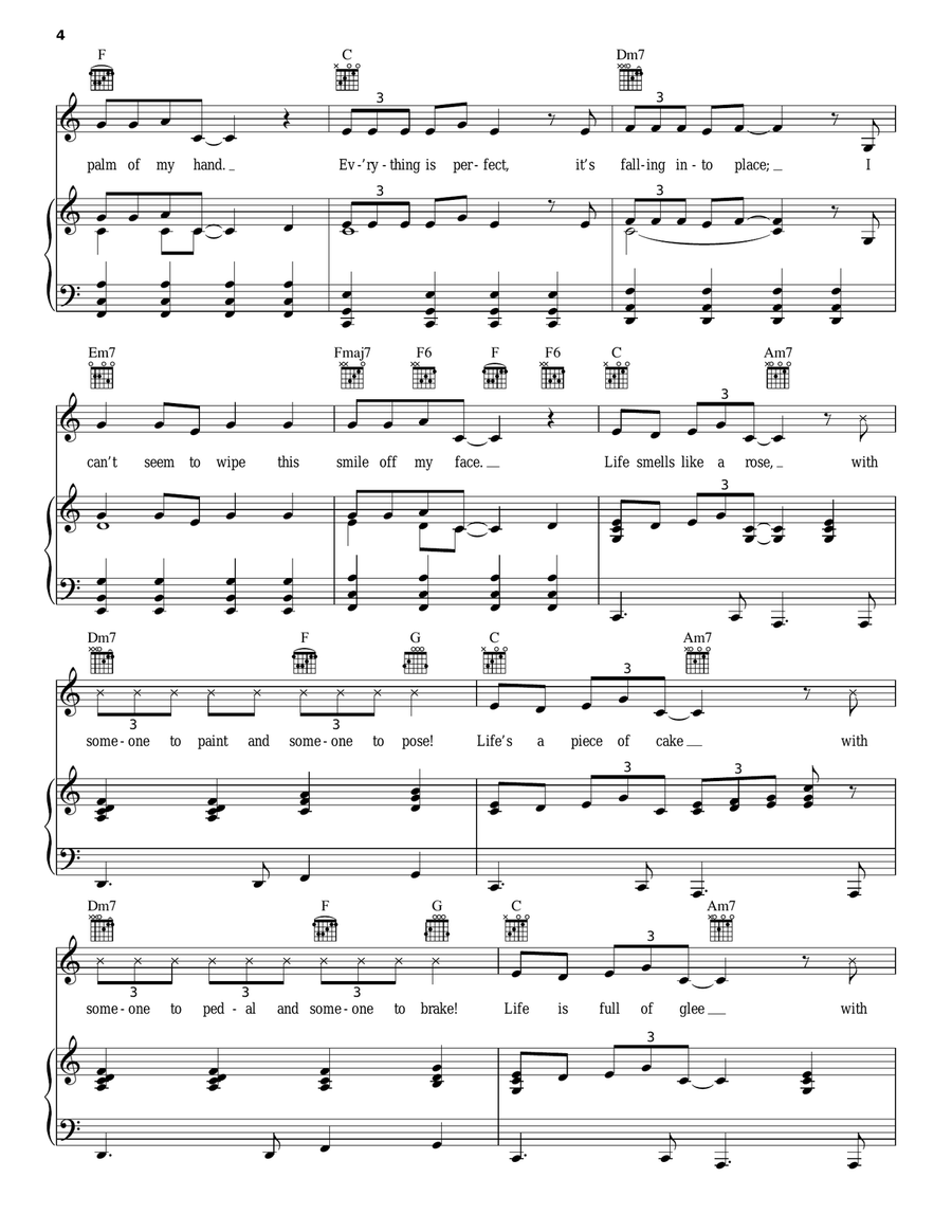 Life's A Happy Song Piano, Vocal, Guitar scores gallery preview page 4