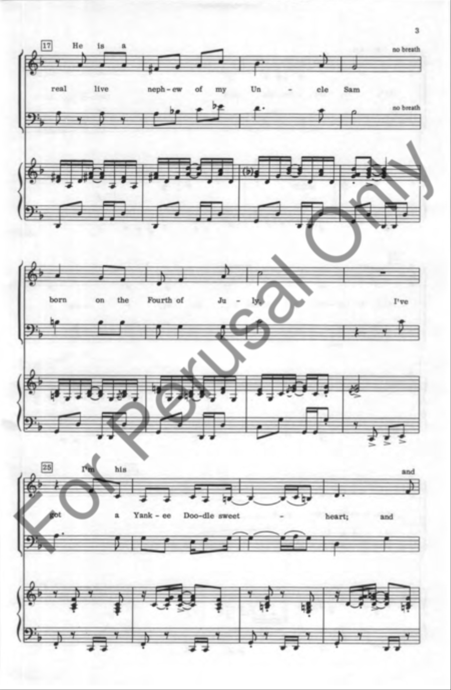 Americana Medley 4-Part scores gallery preview page 3
