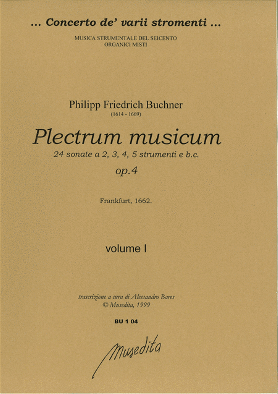 Plectrum musicum op.4 (Frankfurt, 1662) Basso Continuo scores gallery preview page 1