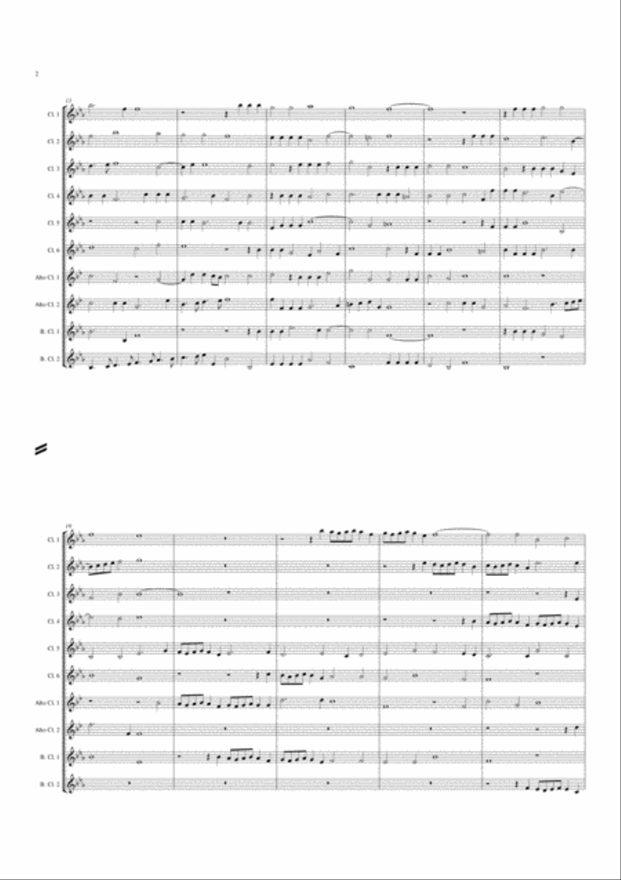 Canzon Duodecimi Toni A 10 Clarinet Choir scores gallery preview page 2