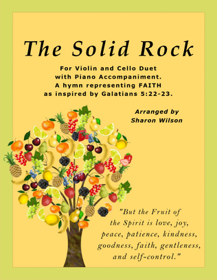 Book cover for The Solid Rock (Violin and Cello Duet with Piano Accompaniment)