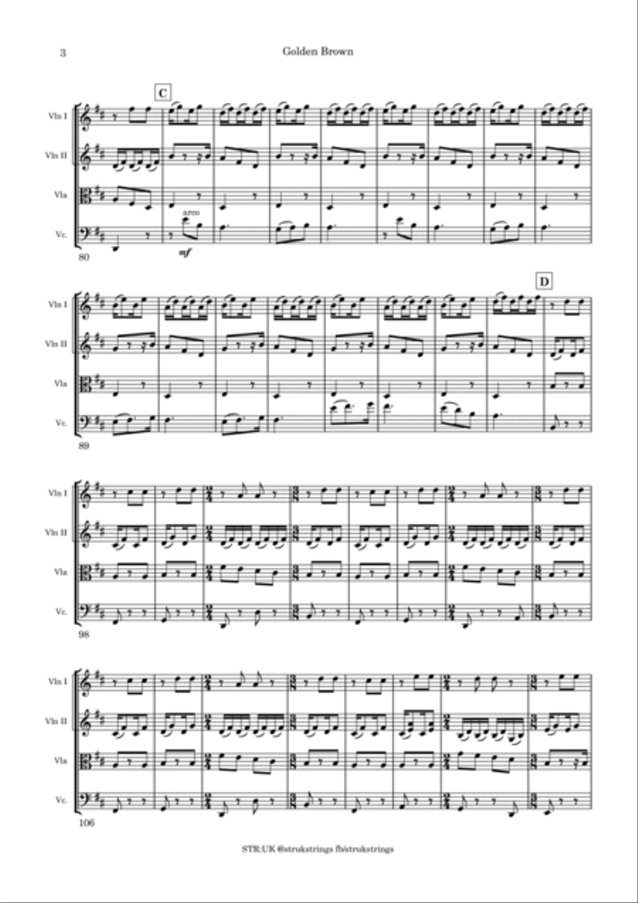 Golden Brown String Quartet scores gallery preview page 4