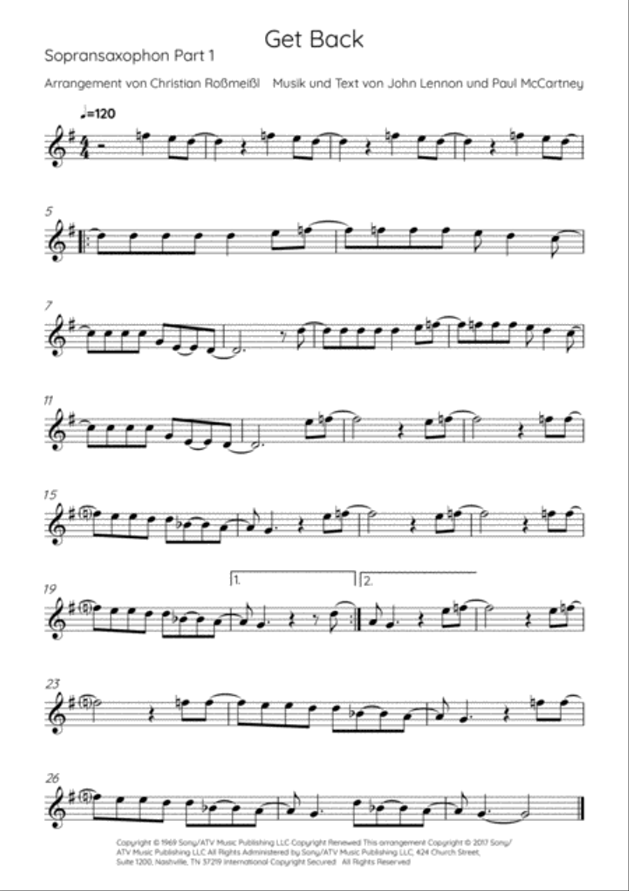 Get Back Woodwind Quartet scores gallery preview page 6