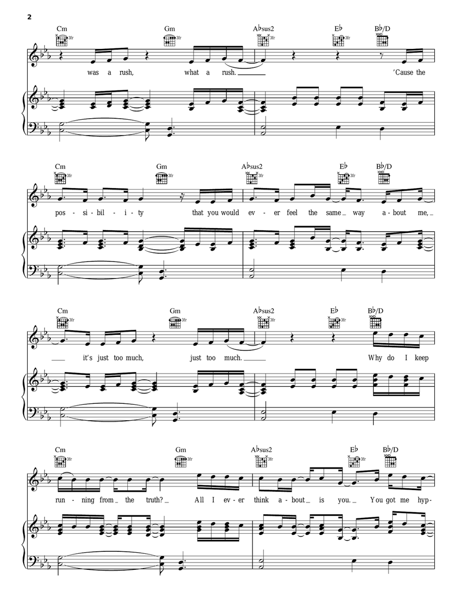 Crush Piano, Vocal, Guitar scores gallery preview page 2