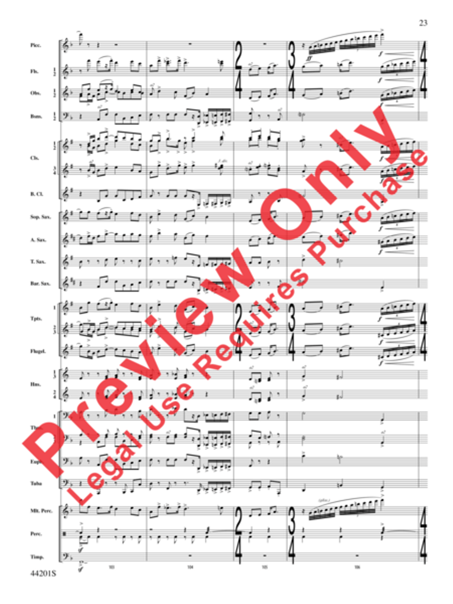 Handel in the Strand Concert Band scores gallery preview page 24