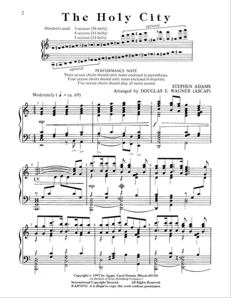 The Holy City The Holy City 5-Octaves scores gallery preview page 2