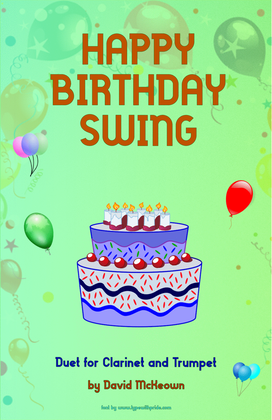 Book cover for Happy Birthday Swing, for Clarinet and Trumpet Duet