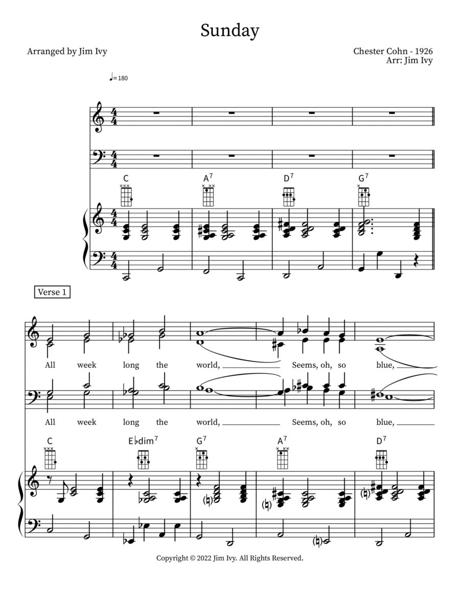 Sunday 4-Part scores gallery preview page 1