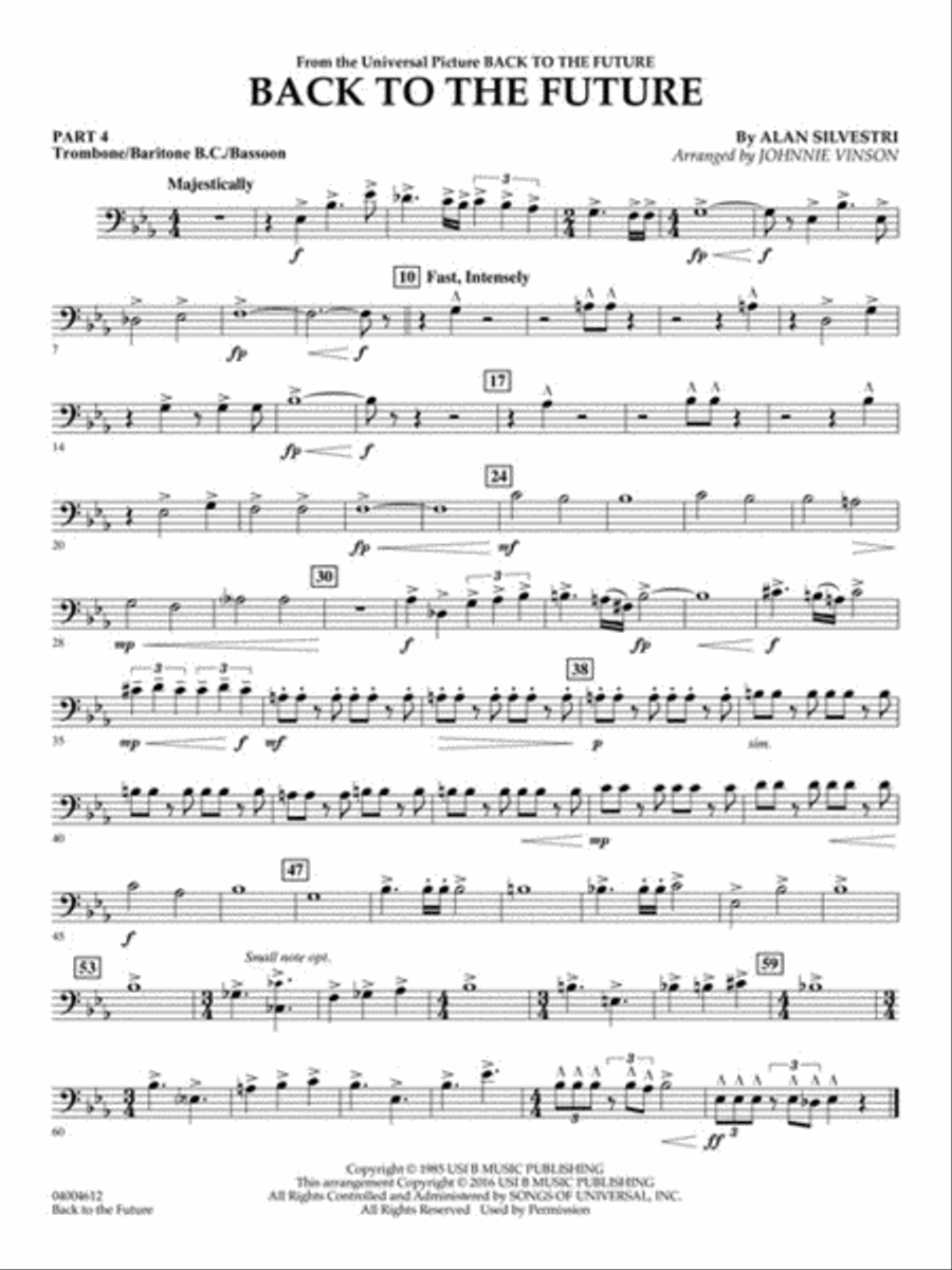 Back to the Future (Main Theme) Concert Band scores gallery preview page 12