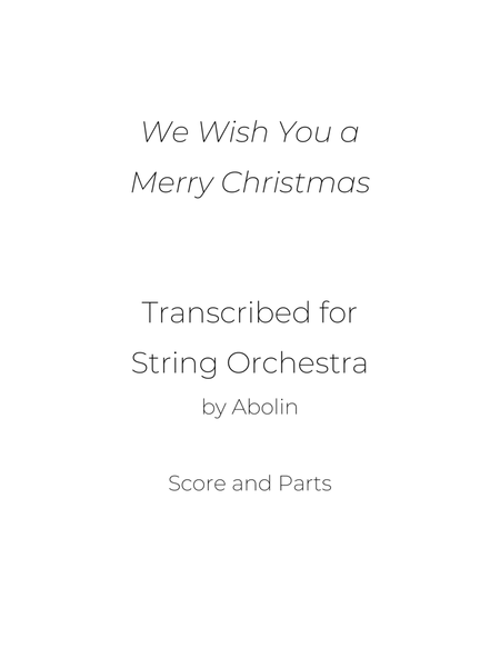 We Wish You a Merry Christmas - String Orchestra image number null