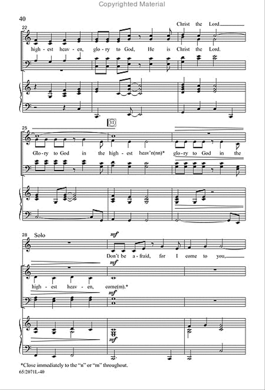 One Silent Night - SATB Score with Performance CD 4-Part scores gallery preview page 17