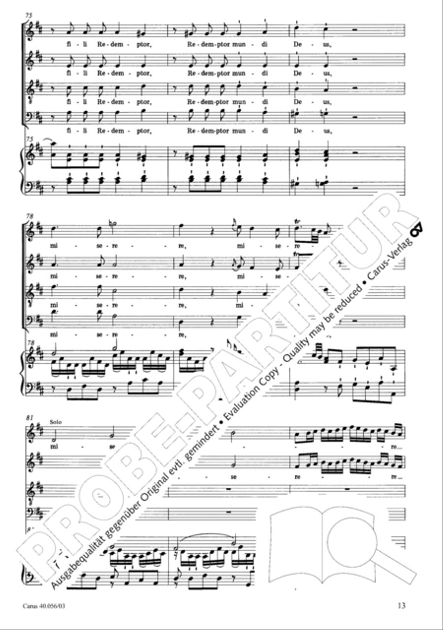 Litaniae Lauretanae B.M.V. in D 4-Part scores gallery preview page 14
