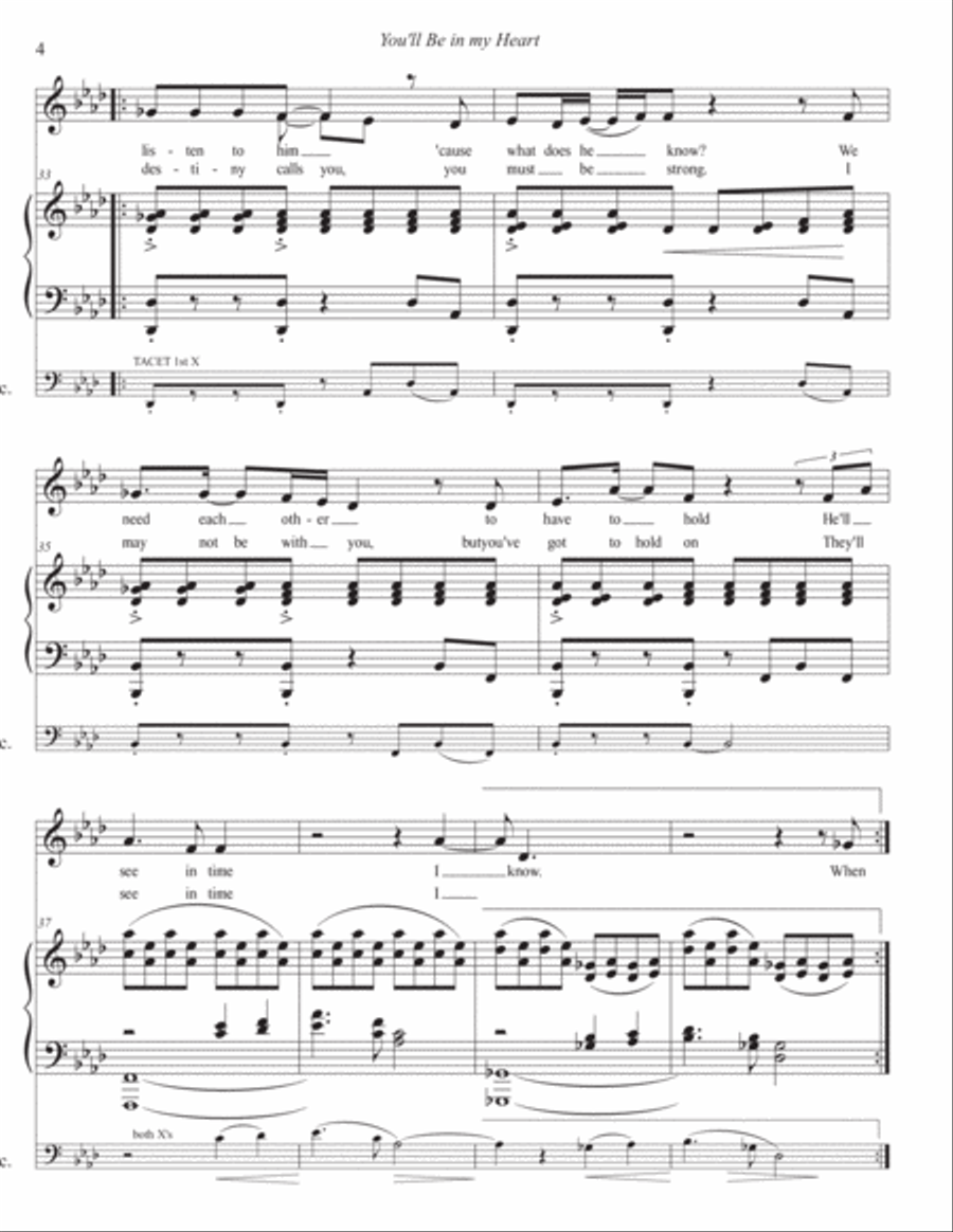 You'll Be In My Heart You'll Be In My Heart Piano, Vocal, Guitar scores gallery preview page 5