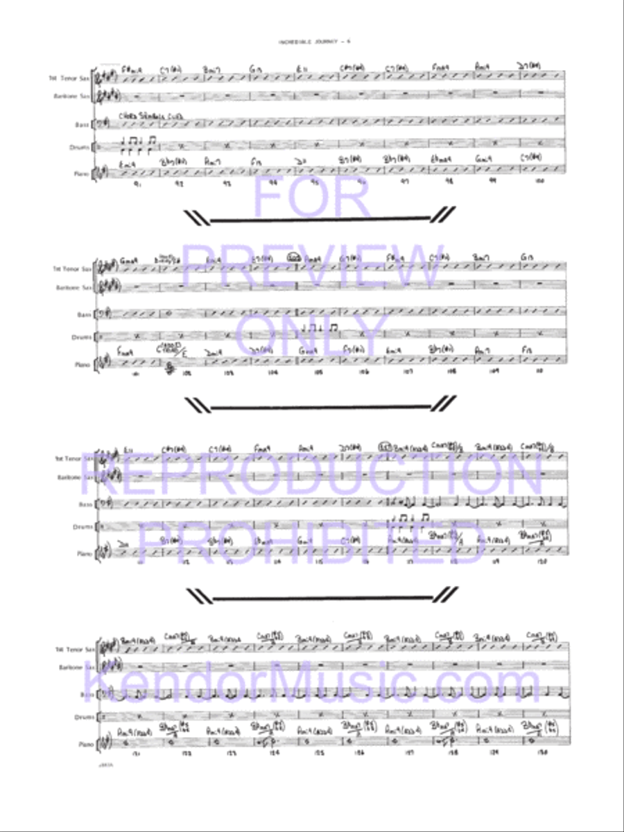 Incredible Journey Incredible Journey Jazz Ensemble scores gallery preview page 7