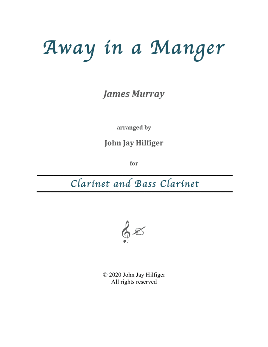 Away in a Manger for Clarinet and Bass Clarinet image number null