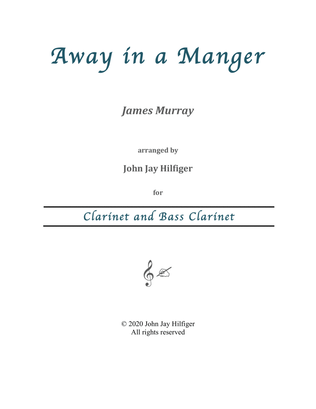 Away in a Manger for Clarinet and Bass Clarinet