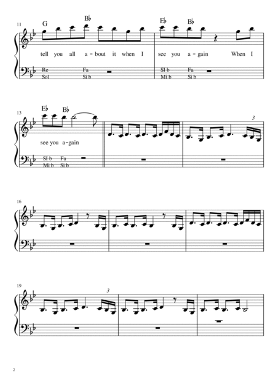 See You Again Voice scores gallery preview page 2