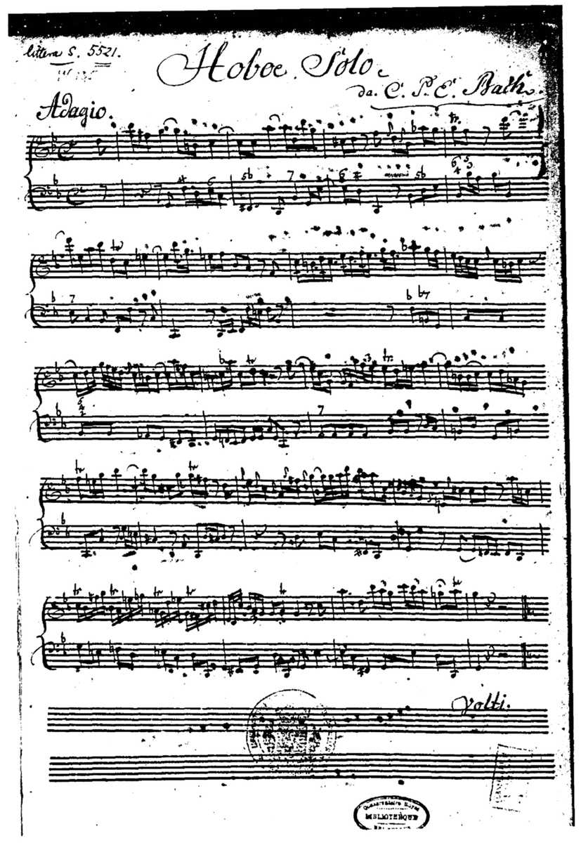 Bach Oboe Sonata in G minor, H.549