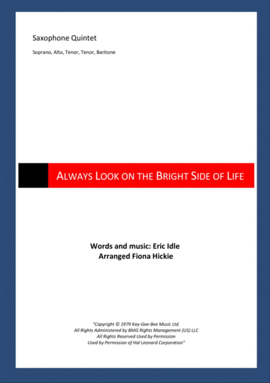 Always Look On The Bright Side Of Life Woodwind Quintet scores gallery preview page 1