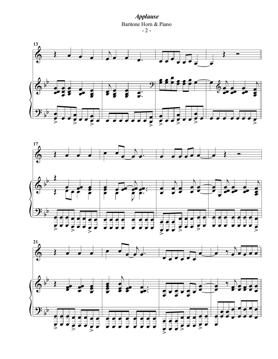 Applause Baritone Horn TC scores gallery preview page 2