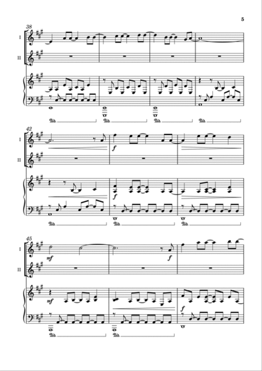 Through the Clouds Flute Solo scores gallery preview page 5