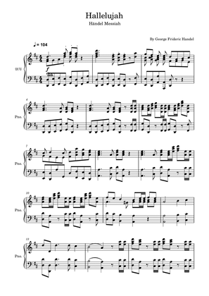 Händel Messiah,Hallelujah Chorus Piano Solo