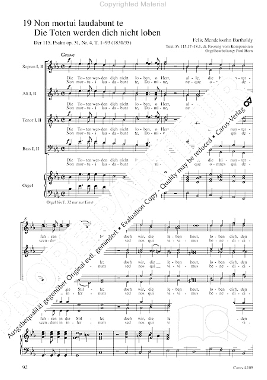 Choral collection Mendelssohn - editionchor Choir scores gallery preview page 93
