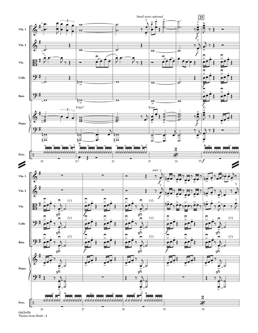 Theme from Shaft - Full Score Orchestra scores gallery preview page 4