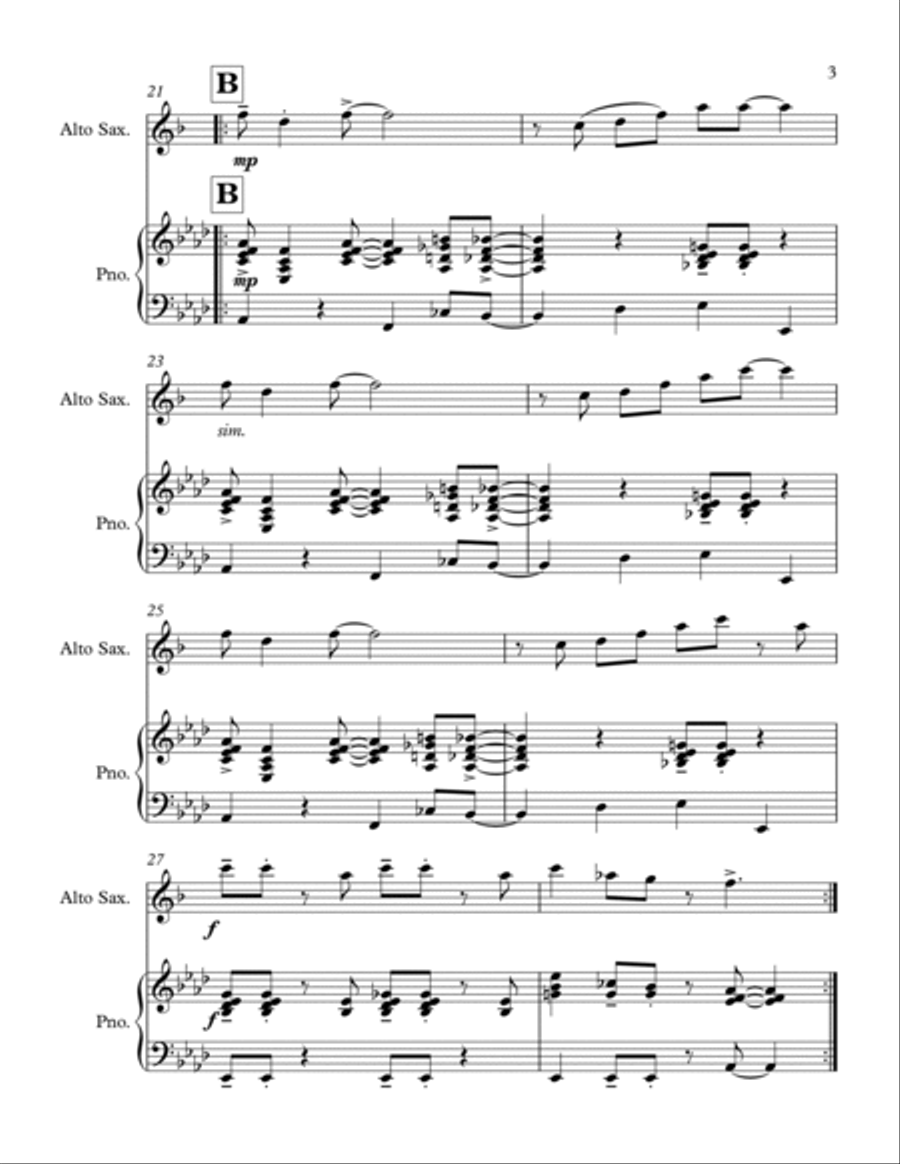 In The Mood In The Mood Alto Saxophone scores gallery preview page 3