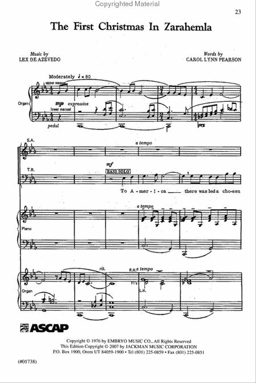 The First Christmas in Zarahemla/The First Christmas in Bethlehem - Cantata 4-Part scores gallery preview page 3