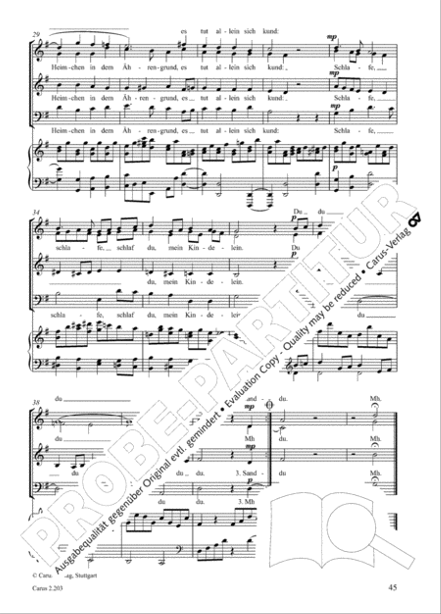 Loreley. Folk songs for choir (Loreley. Volkslieder fur Chor) Choir scores gallery preview page 52