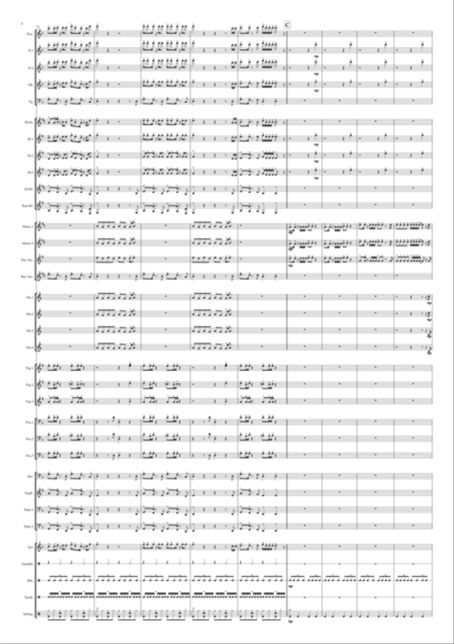 Uptown Funk Concert Band scores gallery preview page 4