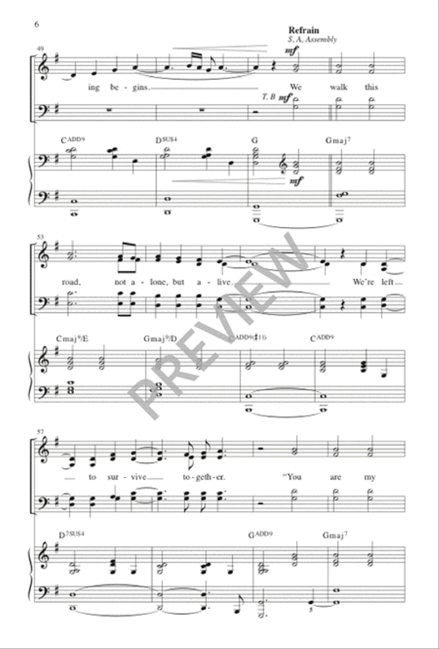 I'll Walk by Your Side I'll Walk by Your Side 4-Part scores gallery preview page 7