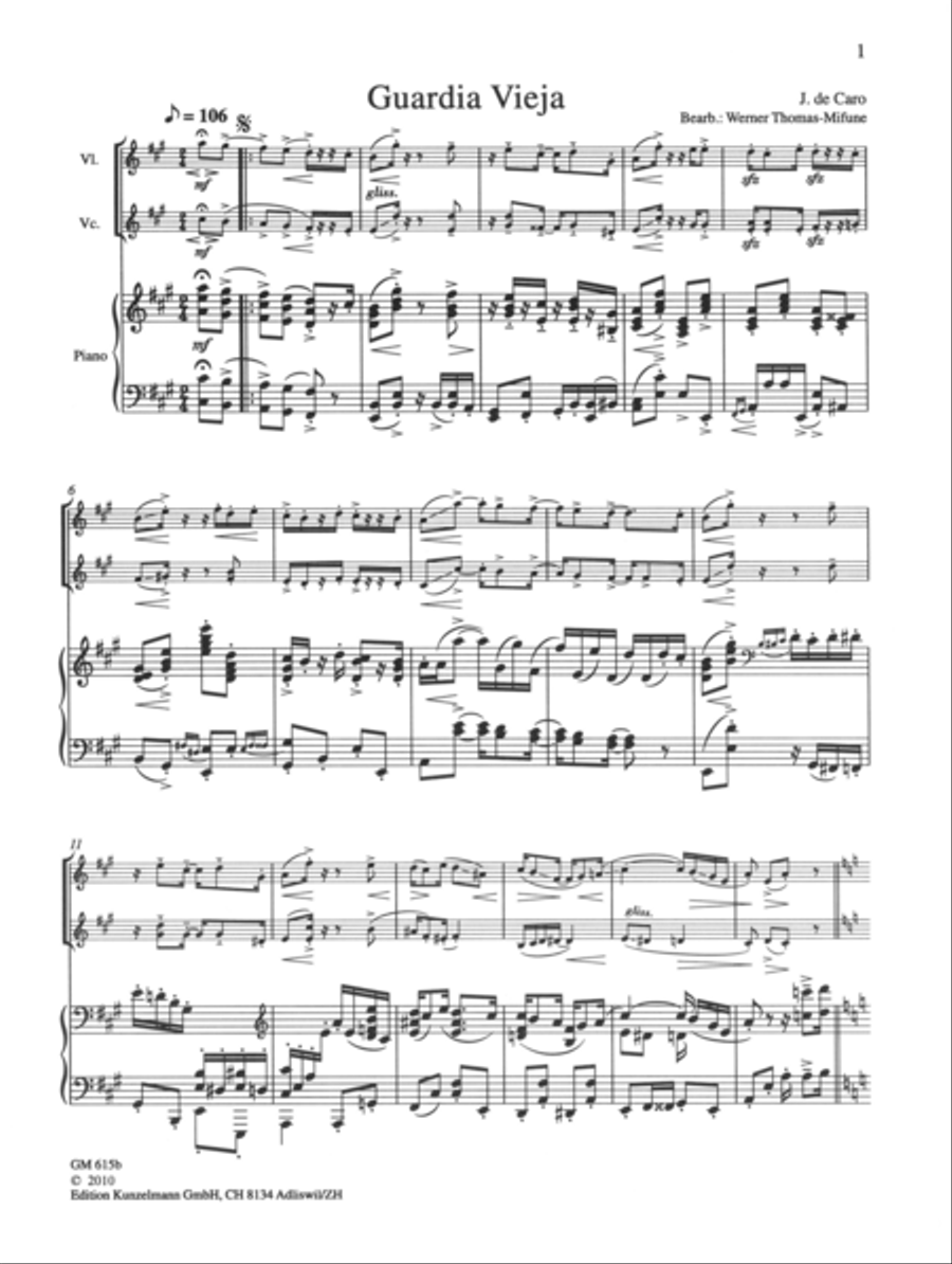 4 tangos for piano trio